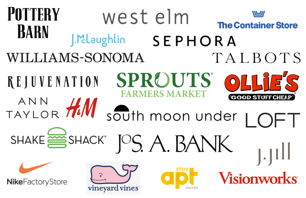 collage of Retail Clients logos